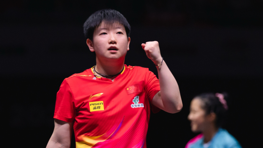 6-10落后也能翻？孙颖莎惊天逆转申裕斌回放，马琳紧张到红脸