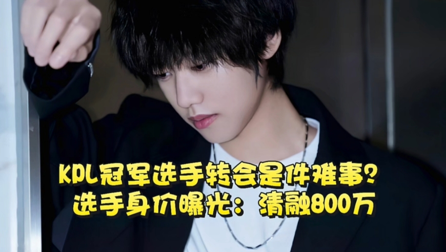 KPL多冠选手转会是件难事？选手身价曝光：清融800万，坦然400万，小胖1000万