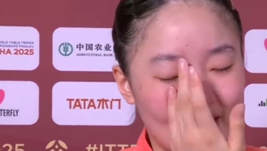 对王曼昱0胜6负！16岁张本美和哭成泪人+数次崩溃：她实在太强了