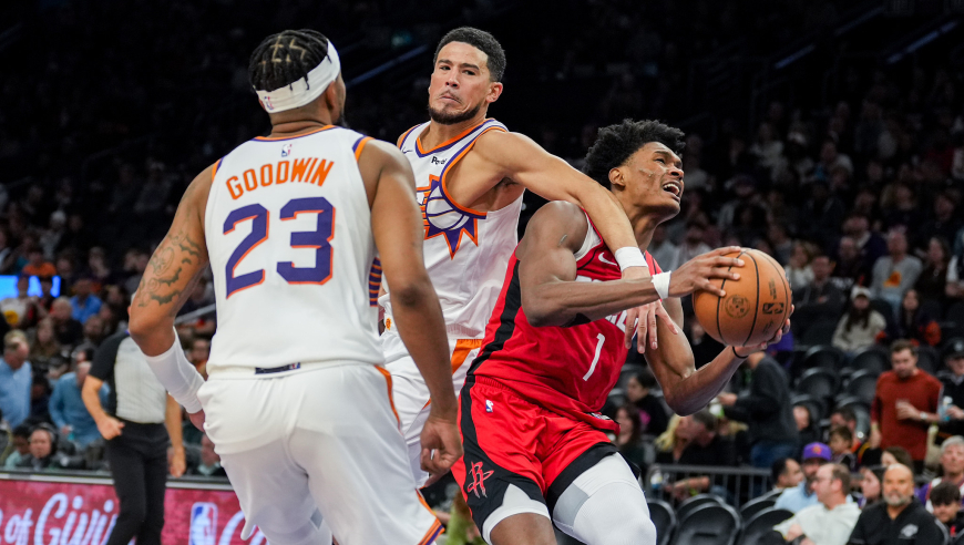 火箭vs太阳脏动作恶犯合集：小贾肘击狄龙 阿门被恶犯也打成2+1