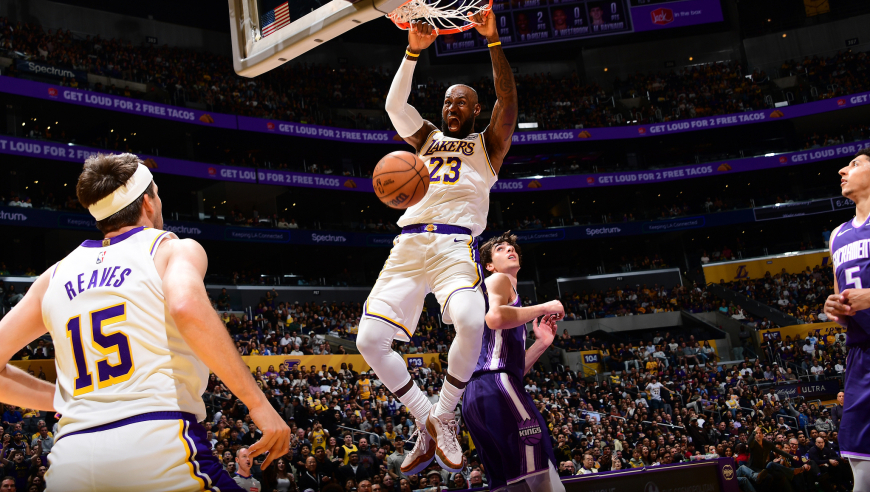 湖人大胜国王迎两连胜！三巨头64分布朗尼3+2 威少14分吃技犯