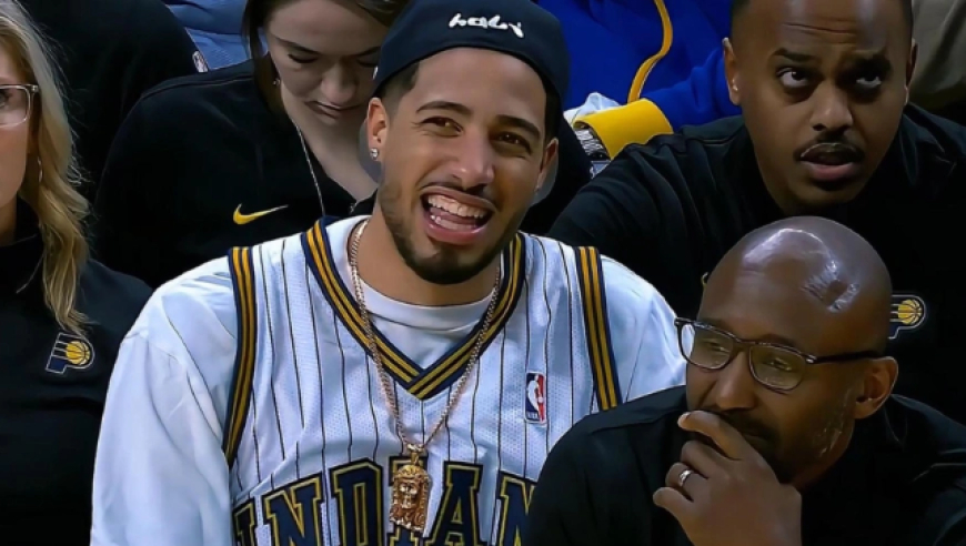 对攻！国王步行者半场前一分钟互秀神仙球对轰11分 哈利伯顿乐开花