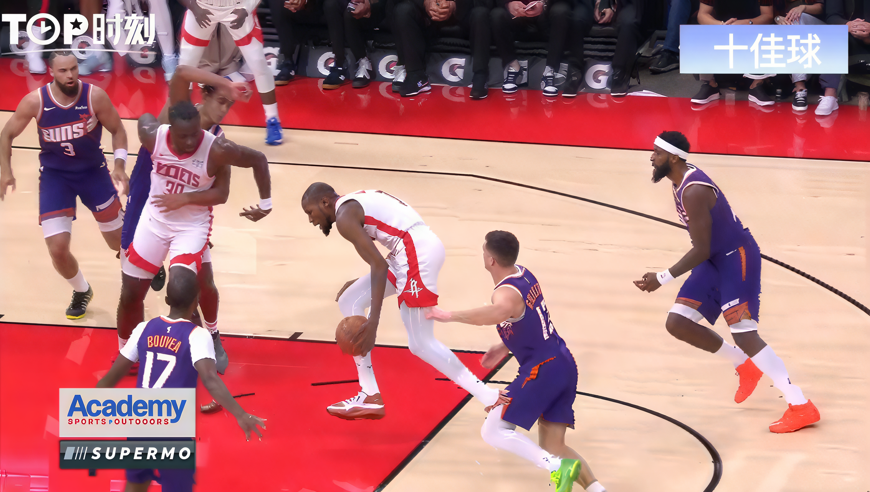 Top时刻 | 6日十佳球：杜兰特妙传阿门空接炸筐 哈登惨遭隔扣