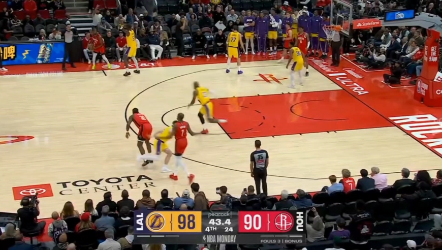 里弗斯抢断詹姆斯飞天炸扣锁定胜局!回顾火箭对阵湖人最后时刻