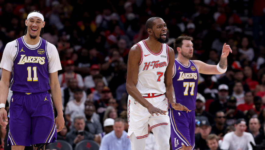 湖人火箭生死时刻：东契奇单挑小贾三分 湖人四罚全中一波连胜火箭