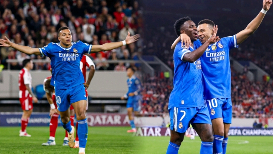 咆哮版解说欧冠皇马4-3有惊无险：姆巴佩大四喜，维尼修斯戏耍防线