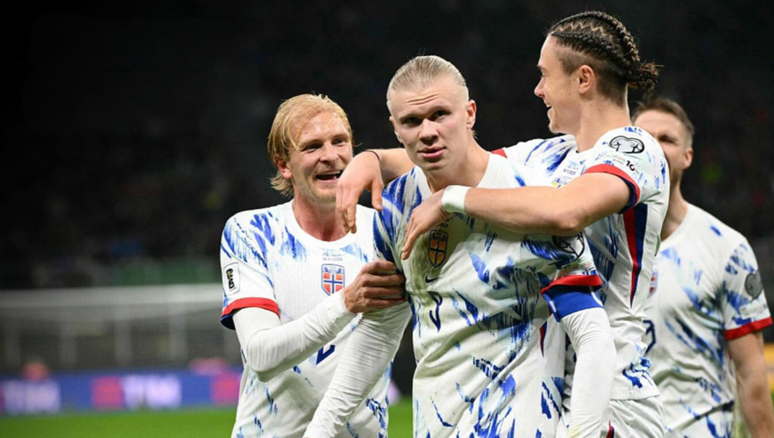 世预赛-双杀！挪威4-1意大利直通世界杯，哈兰德2分钟2球，埃斯波西托破门