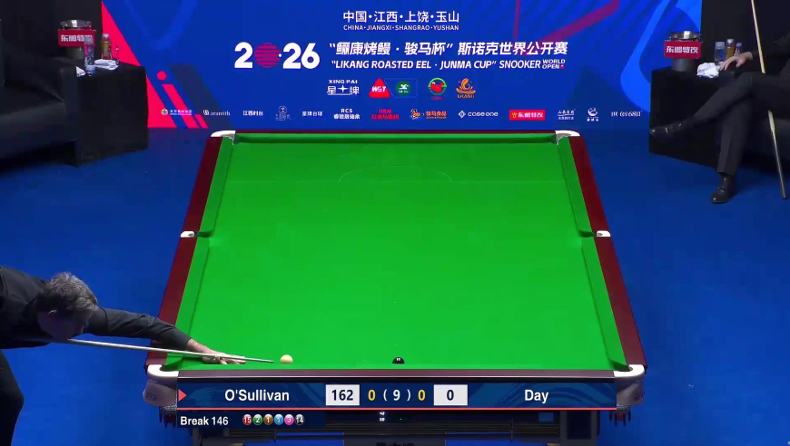 超越满分！奥沙利文轰单杆153创历史，单局169比0封神