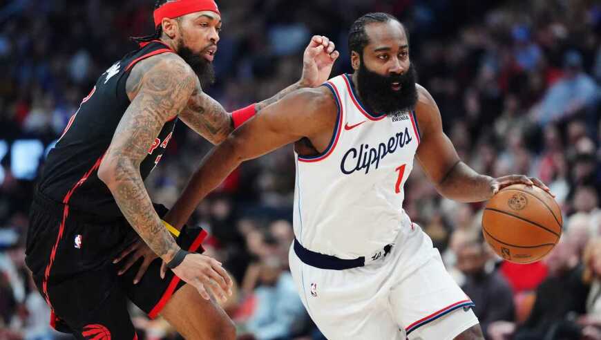 冲进前十！小卡伤停快船加时险胜猛龙 哈登31+10连中关键球