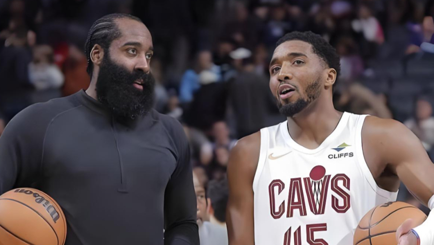 最佳后卫二人组！骑士哈登+米切尔联手68分集锦：双枪打穿魔术防线