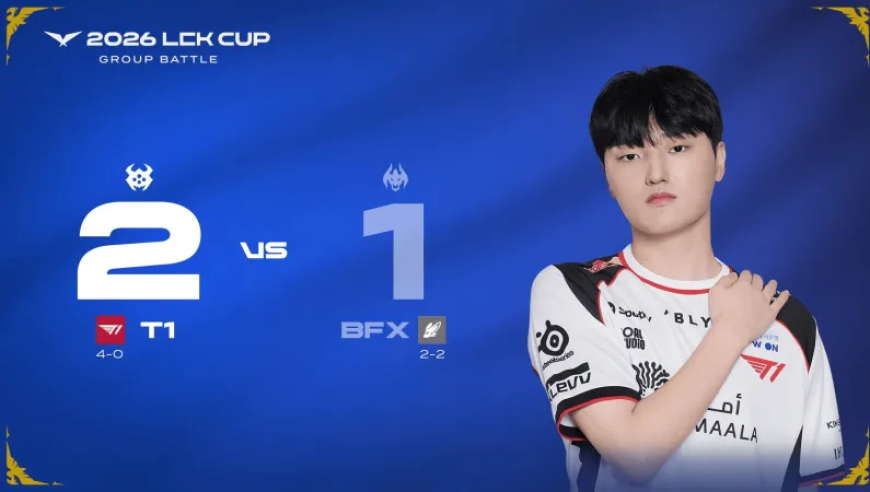 LCK春季赛：T1决胜局轻取BFX，斩获四连胜