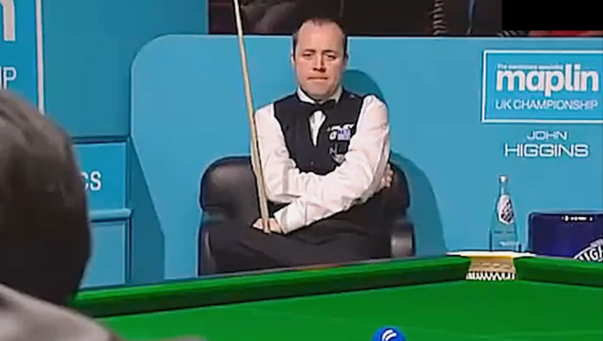 丁俊晖最搞笑满分杆，希金斯全程强行憋笑，最后还是没忍住｜体坛记忆