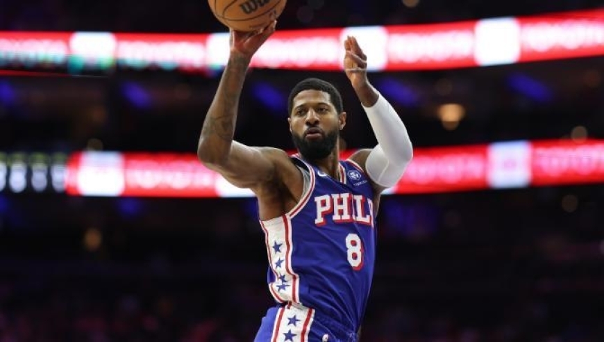 大帝半场24分探花准三双，保罗乔治32+5+5+9记三分，76人大胜雄鹿