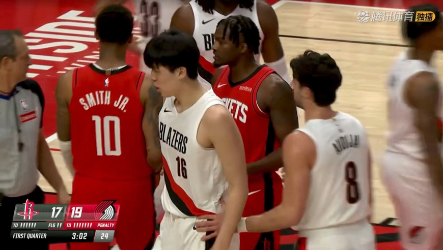 杨瀚森战火箭再次迎来登场机会 单防杜兰特被造犯规