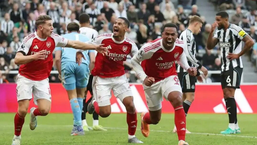 英超-逆转绝杀！阿森纳2-1纽卡距榜首2分，梅里诺建功，加布里埃尔96分钟绝杀