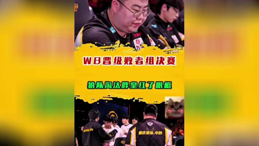 狼队淘汰胖皇红了眼眶，WB晋级败者组决赛