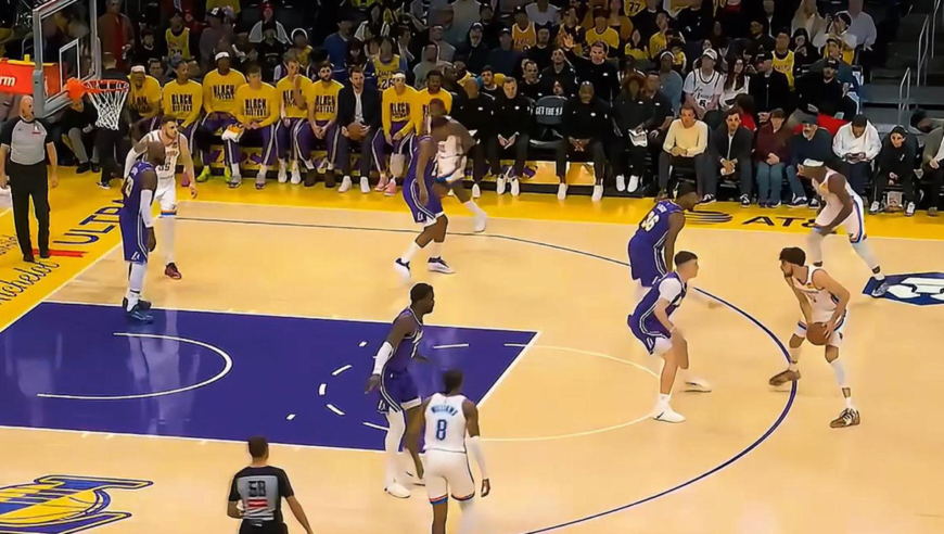 对轰！湖人雷霆开场阶段仅90秒就轰下12分 詹姆斯一攻一传接管湖人