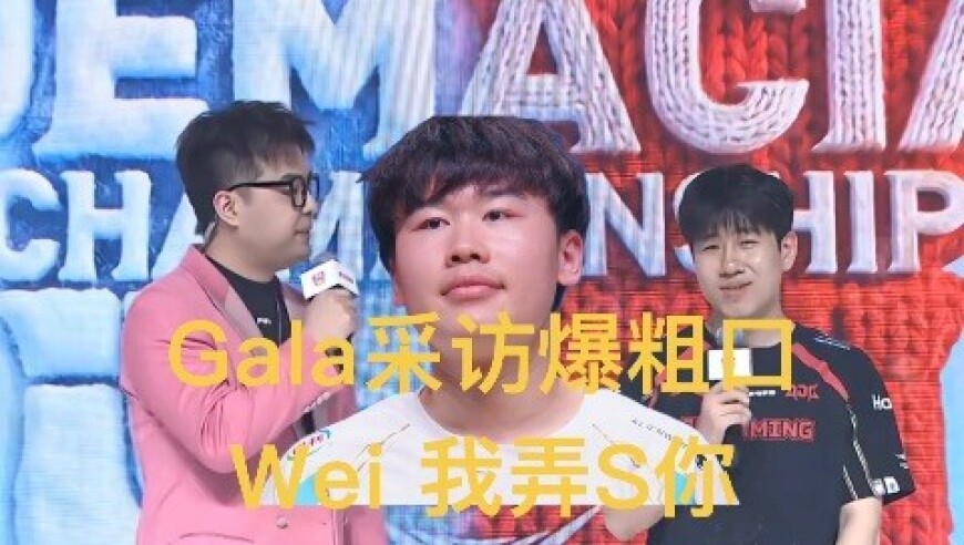 Gala现场采访爆粗口，决赛宣战Wei，主持人都吓愣了