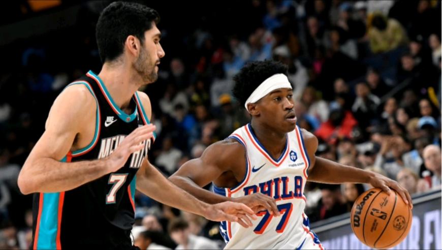 紧张到窒息！慢镜还原76人灰熊决胜时刻，埃奇库姆三分准绝杀