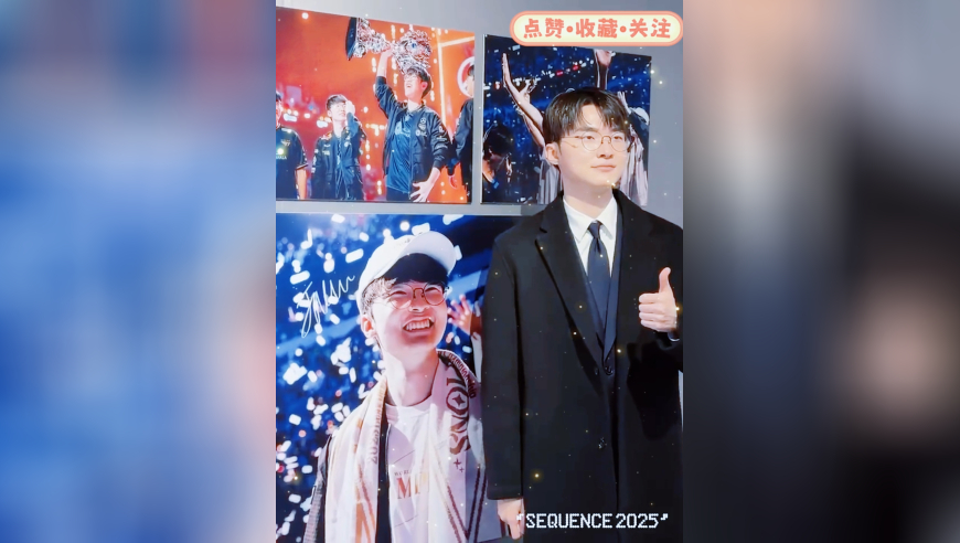 Faker参观LCK摄影展！在小花生照片上留言：旺乎复出吧