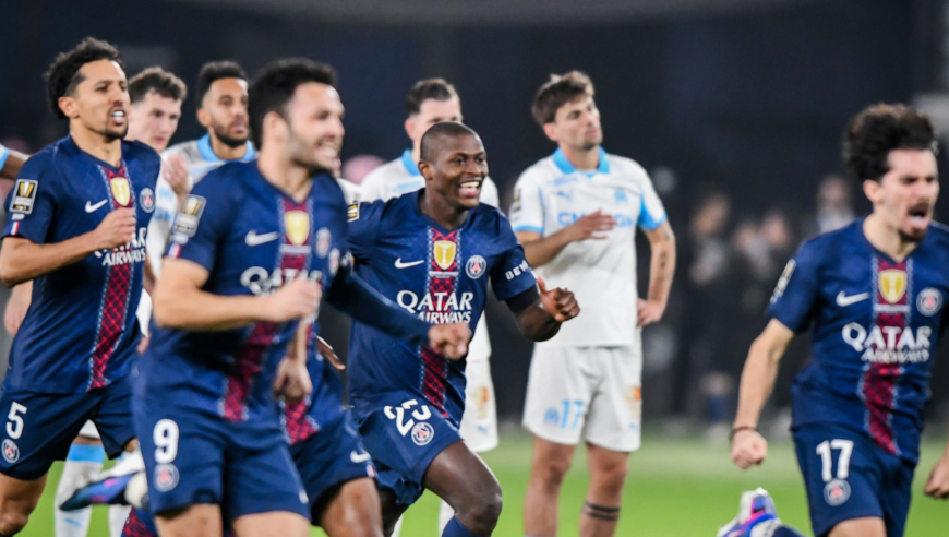 法超杯：大巴黎6-3点杀马赛夺冠 舍瓦利耶两扑点 拉莫斯补时绝平