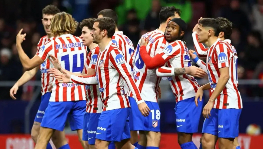 国王杯：马竞4-0巴萨 埃里克乌龙+红牌 小蜘蛛、卢克曼均献传射