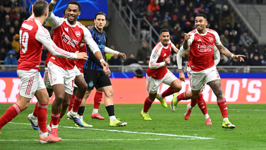 欧冠综述：阿森纳3-1全胜领跑+送国米3连败！皇马6-1，曼城巴黎爆冷