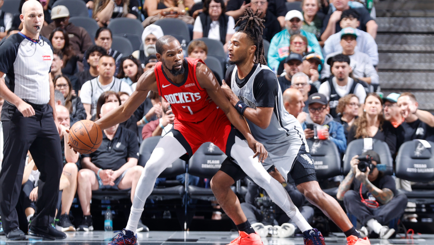 Top时刻｜马刺火箭五佳球：文班亚马隔扣杜兰特 KD晃晕文班