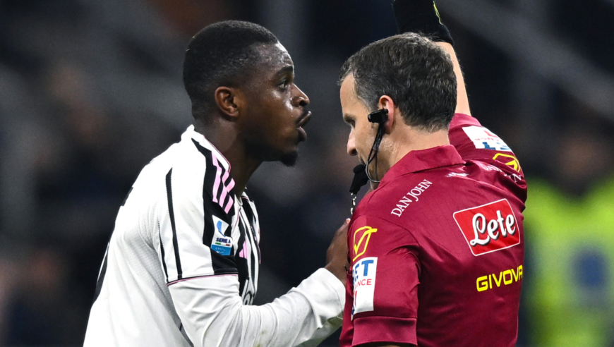 巨大争议吹罚！尤文悍将染红暴怒，国米球员夸张倒地裁判被迷惑