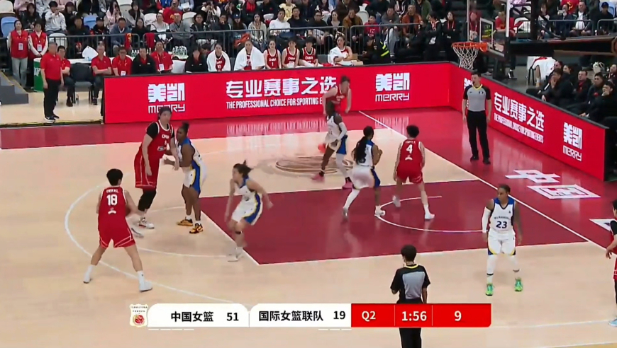 未来女篮大杀器！张子宇面对面一对一连得四分随后无视三人包夹再进