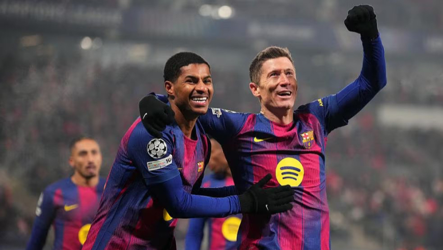 欧冠第7轮五佳球：莱万精彩连停带钩破门 萨德别科夫惊艳凌空世界波