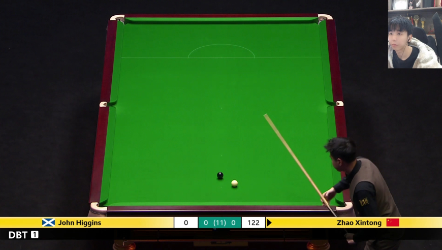 赵心童上演黑球消失之术，顶级发力杆杆响袋，速度超过奥沙利文