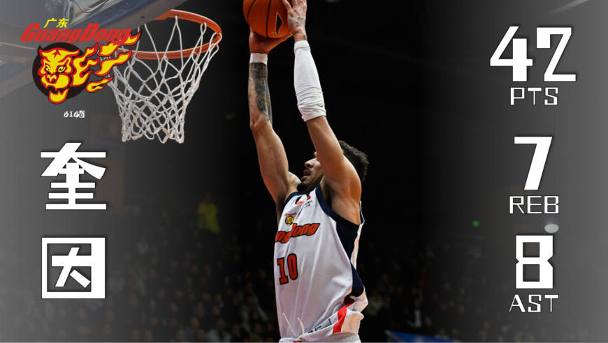 场场都有炸裂隔扣！奎因42分7篮板8助攻4抢断集锦