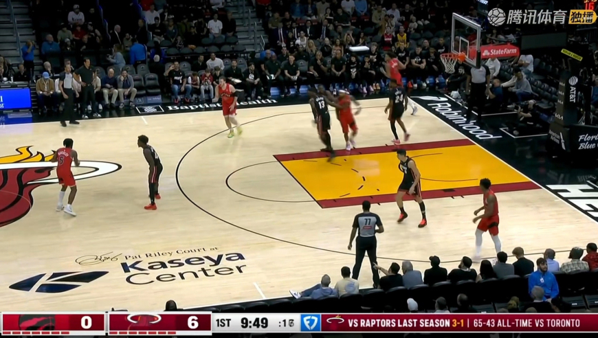 势如破竹！热火主场对阵猛龙 开场直接连进3记三分手感火热