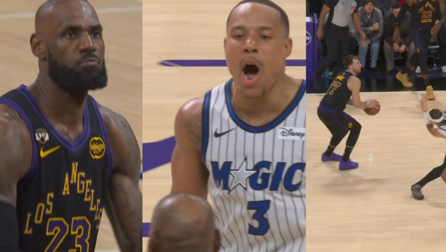 最后疯狂的1分钟，东契奇大空位不敢投，甩锅给詹姆斯，老詹错失绝杀