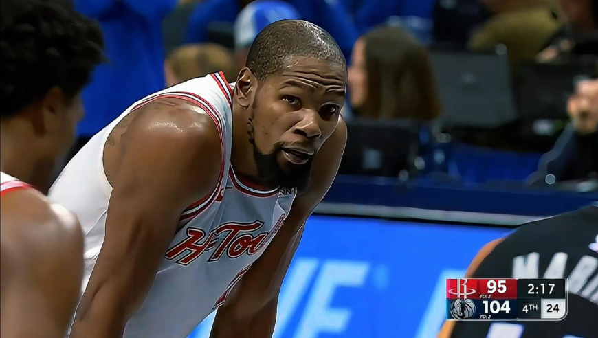 独行侠火箭决胜时刻：杜兰特拼到体能耗尽 湖人双旧将联手爆冷火箭