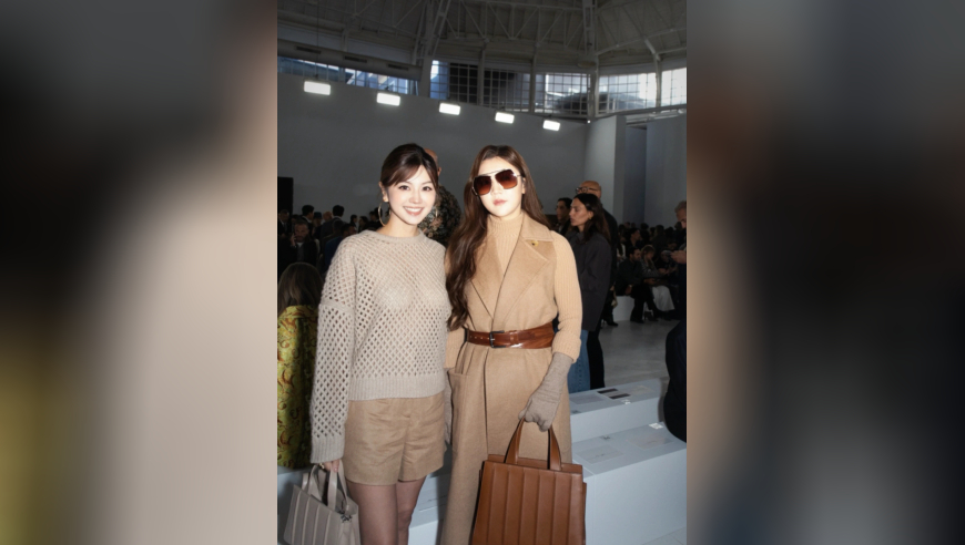 陈梦亮相米兰秀场！戴墨镜太帅，气质不输日本女星，与袁娅维热聊