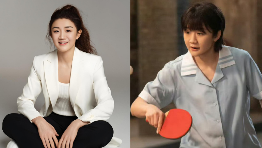 陈梦客串黄晓明新剧，本色出演乒乓球高手，一头短发网友直呼没认出