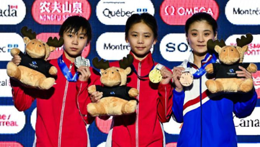 后继有人！全红婵师妹蒋林静428.1分夺世界杯女子10米台冠军