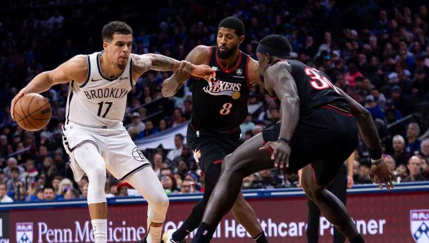 恩比德27分76人爆冷负篮网 小波特28分马克西14中3