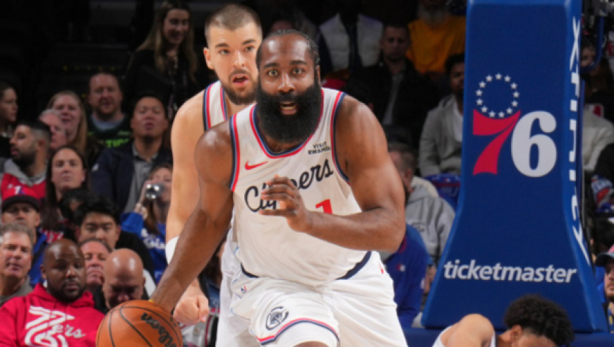 快船遭逆转负76人！哈登失绝杀50号秀成惊喜 9战8败并列倒数第三