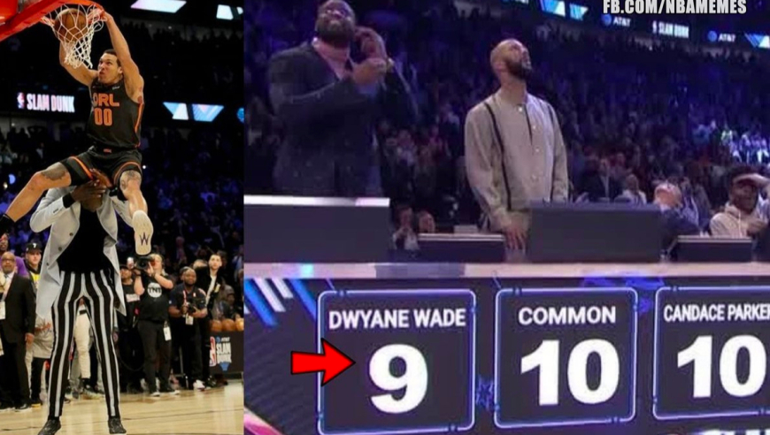 扣篮大赛最具争议的一届！韦德给戈登打9分 热火琼斯夺冠不令人信服