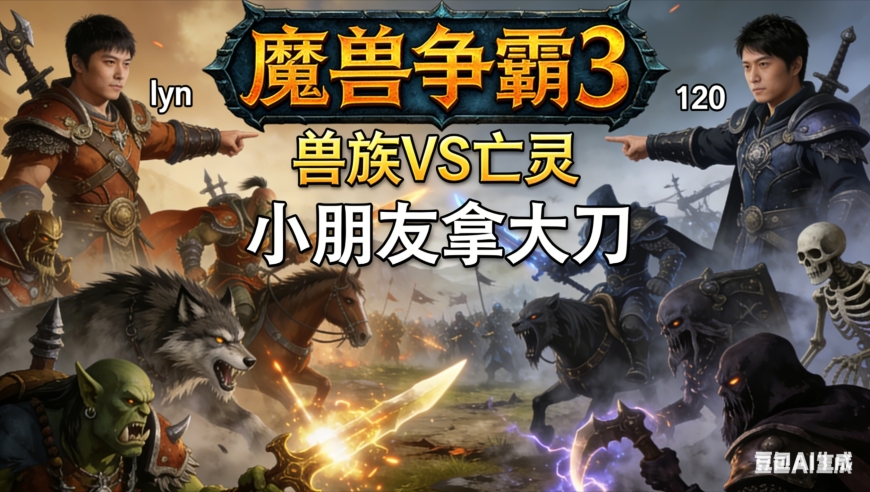 小朋友拿大刀 魔兽争霸xiaoy解说lyn 120