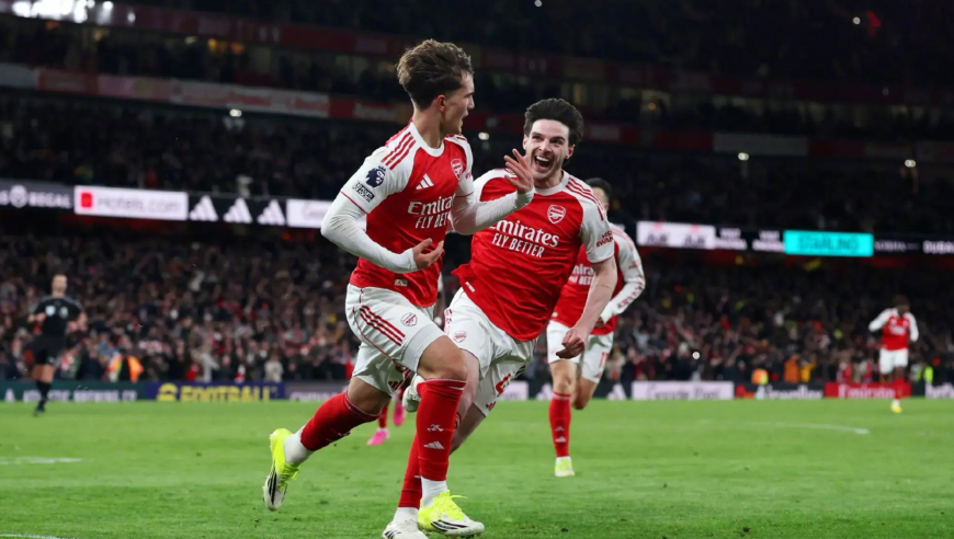 英超：9分优势领跑积分榜！阿森纳2-0埃弗顿 哲凯赖什、道曼破门