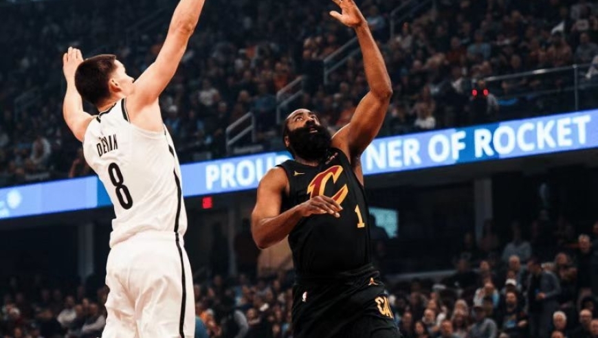 骑士28分大胜迎6连胜，41投轰69分，哈登喂饱全队，进攻火力太无解