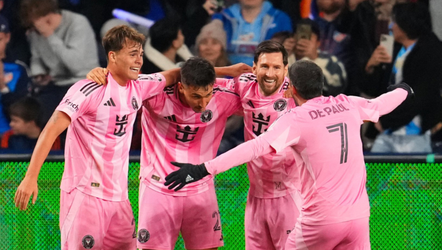 美职联：迈阿密国际4-0辛辛那提晋级四强 梅西助攻戴帽+头球破门