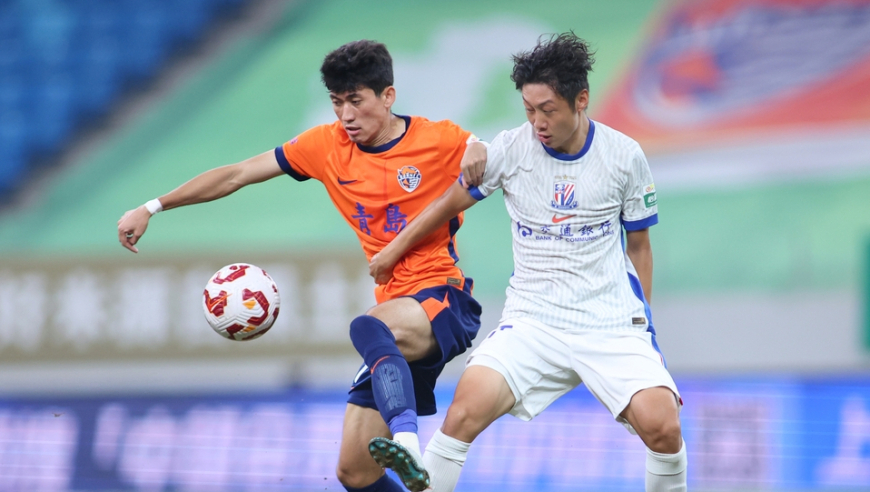 中超：申花客场2-0青岛海牛，于汉超、刘诚宇补时两连杀
