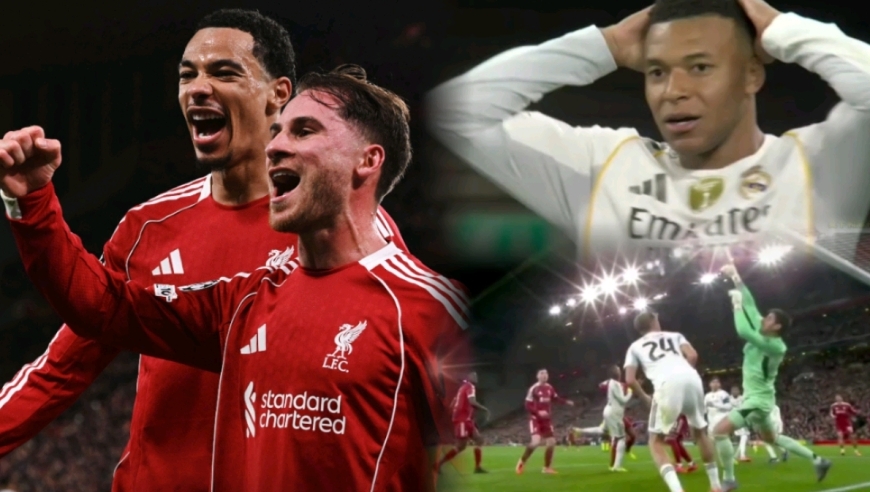 咆哮版解说欧冠利物浦1-0皇马：贝林厄姆飞铲背锅，姆巴佩抱头懊恼