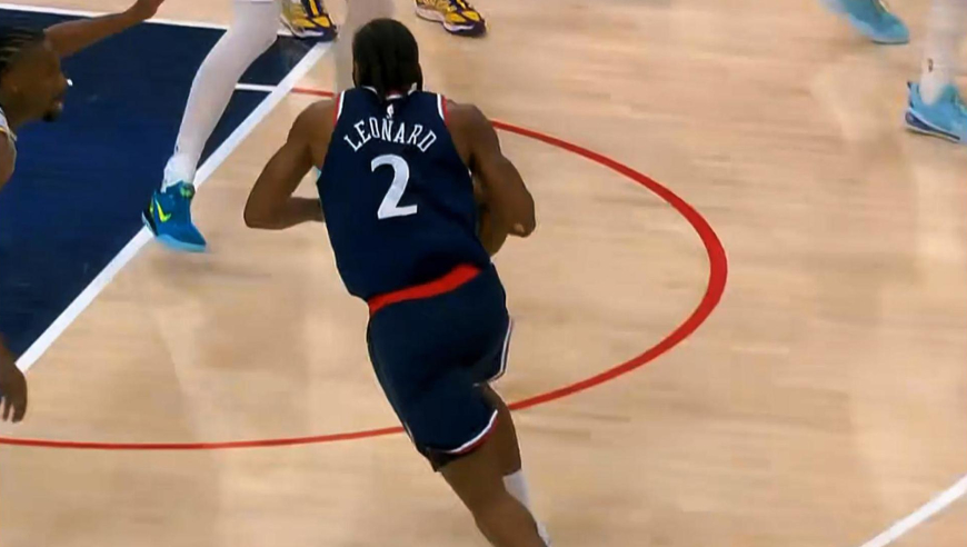 战神降临！莱昂纳德首节发威连轰9分 无解突破+对抗后仰神似乔丹