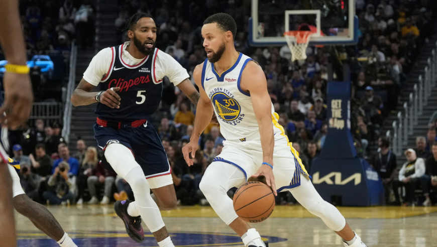 NBA常规赛：勇士时隔近2年战胜快船 库里19+8 哈登下半场得分挂0